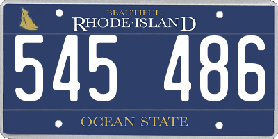 RI license plate 545486
