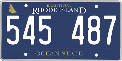 RI license plate 545487
