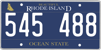 RI license plate 545488