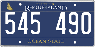 RI license plate 545490