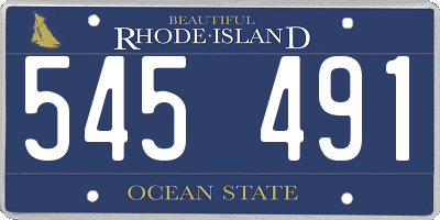 RI license plate 545491