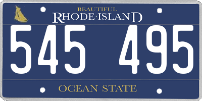 RI license plate 545495