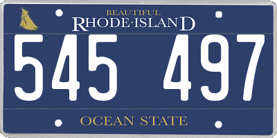 RI license plate 545497