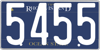 RI license plate 5455