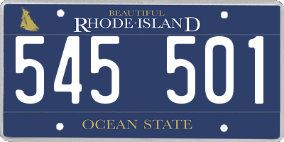 RI license plate 545501