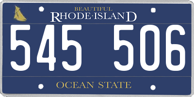 RI license plate 545506