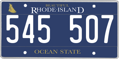 RI license plate 545507
