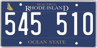 RI license plate 545510