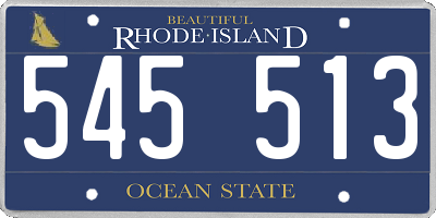 RI license plate 545513