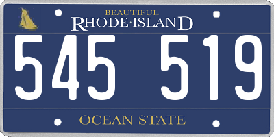 RI license plate 545519