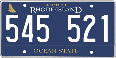 RI license plate 545521