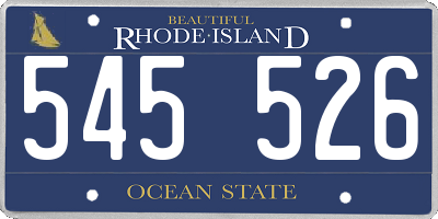 RI license plate 545526