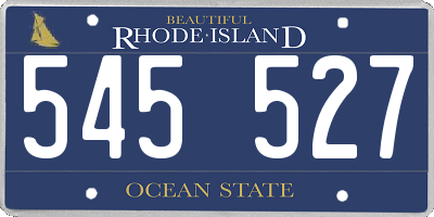 RI license plate 545527