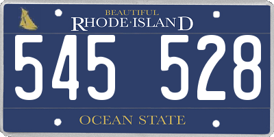 RI license plate 545528