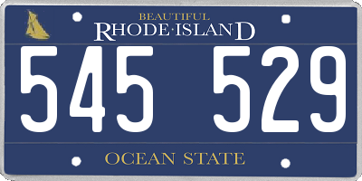 RI license plate 545529