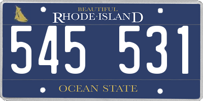 RI license plate 545531