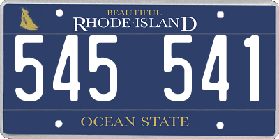 RI license plate 545541