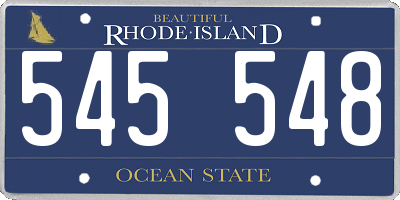 RI license plate 545548
