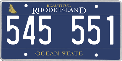 RI license plate 545551