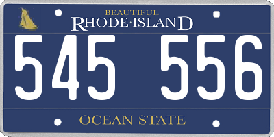 RI license plate 545556