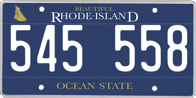 RI license plate 545558