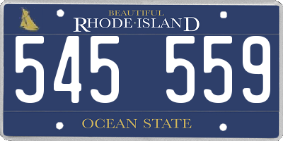 RI license plate 545559