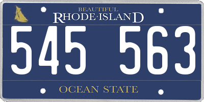 RI license plate 545563
