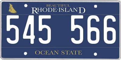 RI license plate 545566
