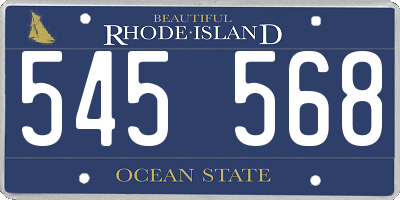 RI license plate 545568