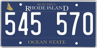 RI license plate 545570