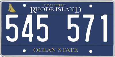 RI license plate 545571