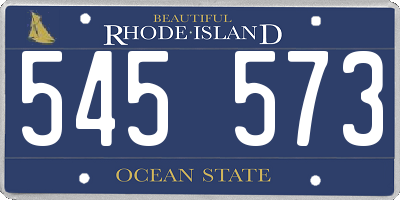 RI license plate 545573