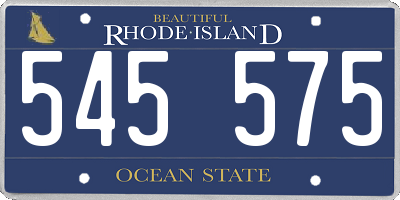 RI license plate 545575