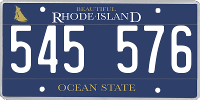 RI license plate 545576
