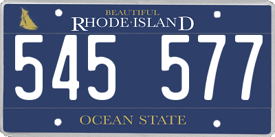 RI license plate 545577