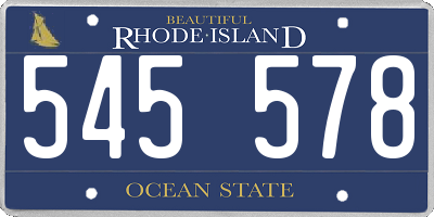 RI license plate 545578