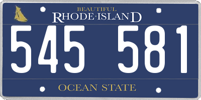RI license plate 545581