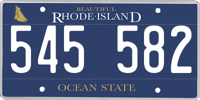 RI license plate 545582