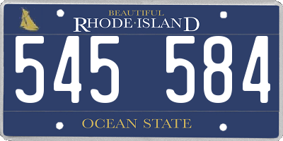RI license plate 545584