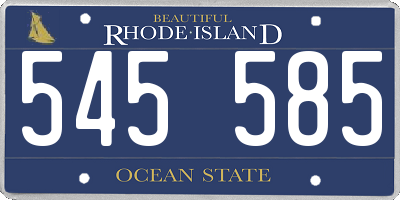 RI license plate 545585