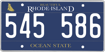 RI license plate 545586
