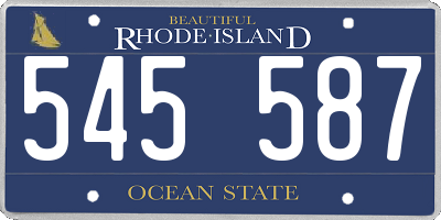 RI license plate 545587
