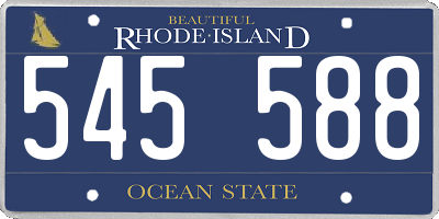 RI license plate 545588