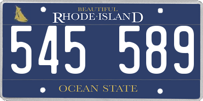 RI license plate 545589