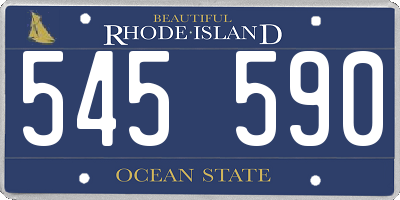 RI license plate 545590