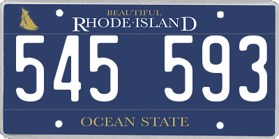RI license plate 545593