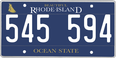 RI license plate 545594