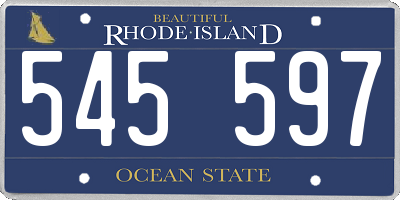 RI license plate 545597
