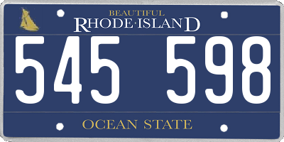 RI license plate 545598