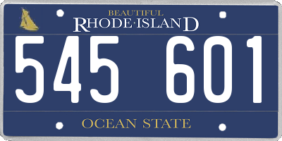 RI license plate 545601